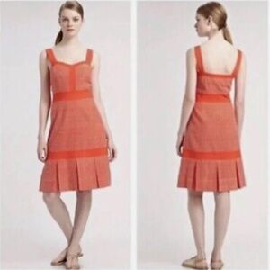NWT $395 Tory Burch 'Berdine' Orange / White Printed Dress in size 2!